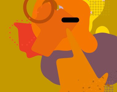 Soyut arka plan sanatı. 3 boyutlu illüstrasyon. Çok renkli arkaplan. Çağdaş sanat. Sanatsal dijital palet.