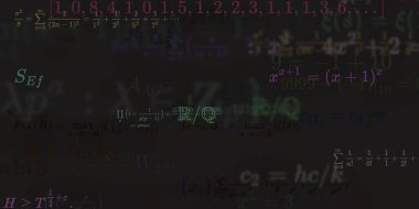 Formüllü matematik arkaplanı, kusursuz illüstrasyon   