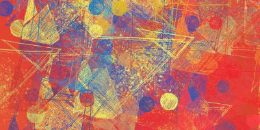 Soyut arka plan sanatı. 2D çizim. Etkileyici yağlı boya resim. Tuvalde fırça darbeleri. Modern sanat. Çok renkli arkaplan. Çağdaş sanat. İfade. Sanatsal dijital palet.