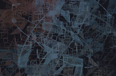 Soyut arka plan sanatı. 2D çizim. Etkileyici yağlı boya resim. Tuvalde fırça darbeleri. Modern sanat. Çok renkli arkaplan. Çağdaş sanat. İfade. Sanatsal dijital palet.