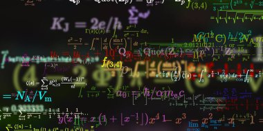 Formüllü matematik arkaplanı, kusursuz illüstrasyon   