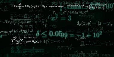 Formüllü matematik arkaplanı, kusursuz illüstrasyon   