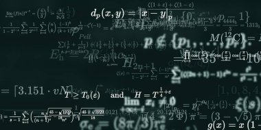 Formüllü matematik arkaplanı, kusursuz illüstrasyon   
