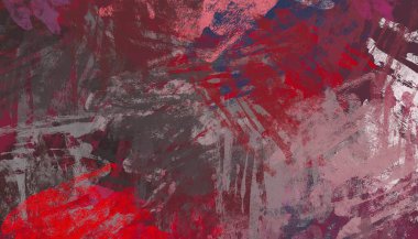 Soyut arka plan sanatı. 2D çizim. Etkileyici yağlı boya resim. Tuvalde fırça darbeleri. Modern sanat. Çok renkli arkaplan. Çağdaş sanat. İfade. Sanatsal dijital palet.