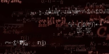 Formüllü matematik arkaplanı, kusursuz illüstrasyon   