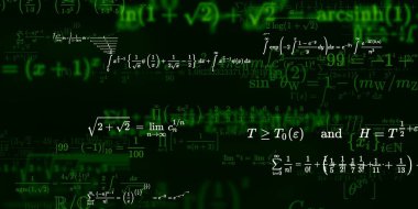 Formüllü matematik arkaplanı, kusursuz illüstrasyon   