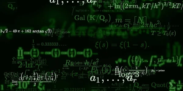 Sfondo Matematico Con Formule Illustrazione Senza Soluzione Continuità Modello Astratto — Foto Stock