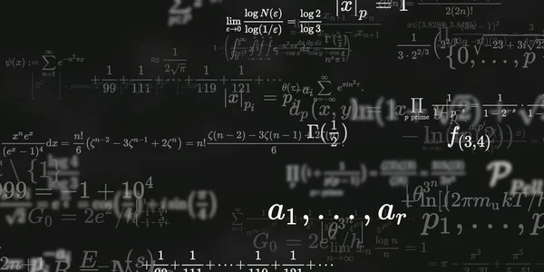 Historia Matemática Con Fórmulas Ilustración Perfecta — Foto de Stock