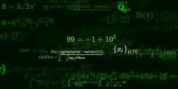 Historia Matemática Con Fórmulas Ilustración Perfecta — Foto de Stock