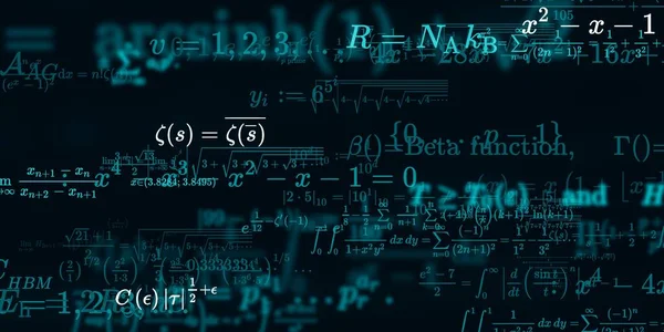 Historia Matemática Con Fórmulas Ilustración Perfecta Modelo Abstracto Con Símbolos — Foto de Stock