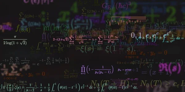 Sfondo Matematico Con Formule Illustrazione Senza Soluzione Continuità — Foto Stock