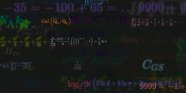 Historia Matemática Con Fórmulas Ilustración Perfecta — Foto de Stock