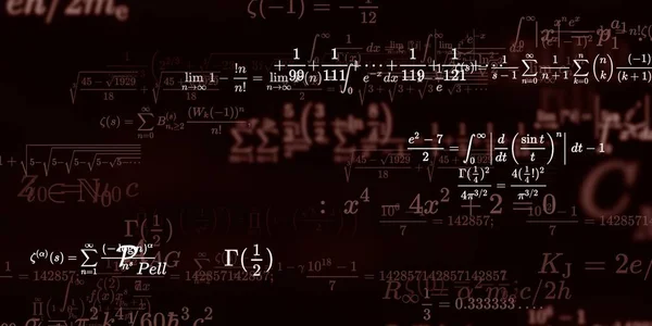 Sfondo Matematico Con Formule Illustrazione Senza Soluzione Continuità — Foto Stock