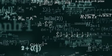 Formüllü matematik arkaplanı, kusursuz illüstrasyon   