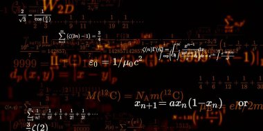 Formüllü matematik arkaplanı, kusursuz illüstrasyon   