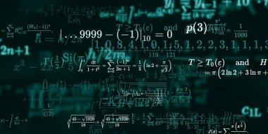 Formüllü matematik arkaplanı, kusursuz illüstrasyon   