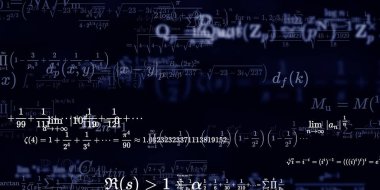 Formüllü matematik arkaplanı, kusursuz illüstrasyon   