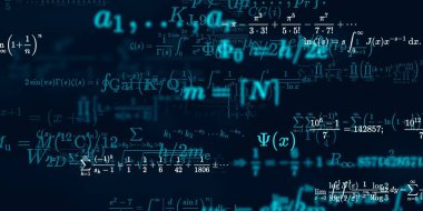 Formüllü matematik arkaplanı, kusursuz illüstrasyon   