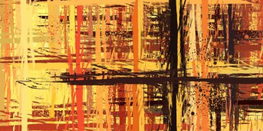 Soyut arka plan sanatı. 2D çizim. Etkileyici yağlı boya resim. Tuvalde fırça darbeleri. Modern sanat. Çok renkli arkaplan. Çağdaş sanat. İfade. Sanatsal dijital palet.