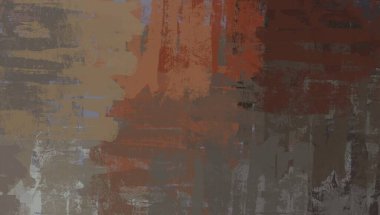 Soyut arka plan sanatı. 2D çizim. Etkileyici yağlı boya resim. Tuvalde fırça darbeleri. Modern sanat. Çok renkli arkaplan. Çağdaş sanat. İfade. Sanatsal dijital palet.