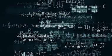 Formüllü matematik arkaplanı, kusursuz illüstrasyon   