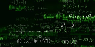 Formüllü matematik arkaplanı, kusursuz illüstrasyon   