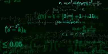 Formüllü matematik arkaplanı, kusursuz illüstrasyon   