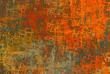 Soyut arka plan sanatı. 2D çizim. Etkileyici yağlı boya resim. Tuvalde fırça darbeleri. Modern sanat. Çok renkli arkaplan. Çağdaş sanat. İfade. Sanatsal dijital palet.