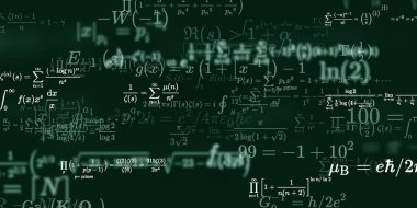 Formüllü matematik arkaplanı, kusursuz illüstrasyon   