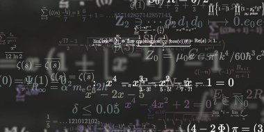 Formüllü matematik arkaplanı, kusursuz illüstrasyon   