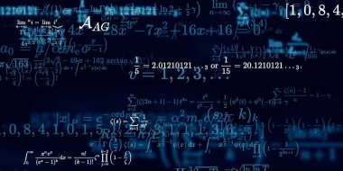 Formüllü matematik arkaplanı, kusursuz illüstrasyon   