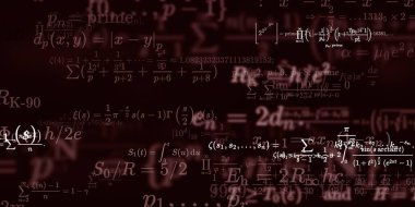 Formüllü matematik arkaplanı, kusursuz illüstrasyon   