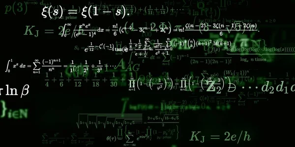 Kontekst Matematyczny Formułami Bezproblemowa Ilustracja Abstrakcyjny Wzór Kolorowymi Symbolami — Zdjęcie stockowe