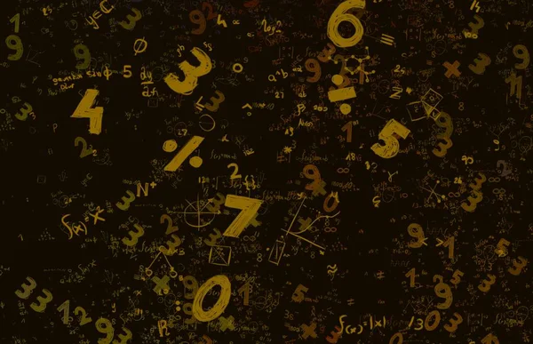 Matemática Ilustração Fundo Abstrato Com Números Espaço Cópia — Fotografia de Stock