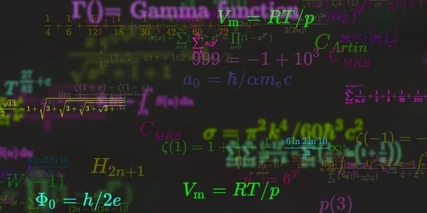 Historia Matemática Con Fórmulas Ilustración Perfecta — Foto de Stock