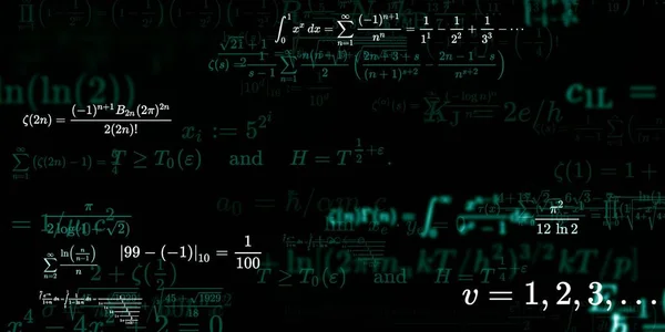 Kontekst Matematyczny Formułami Bezproblemowa Ilustracja Abstrakcyjny Wzór Kolorowymi Symbolami — Zdjęcie stockowe