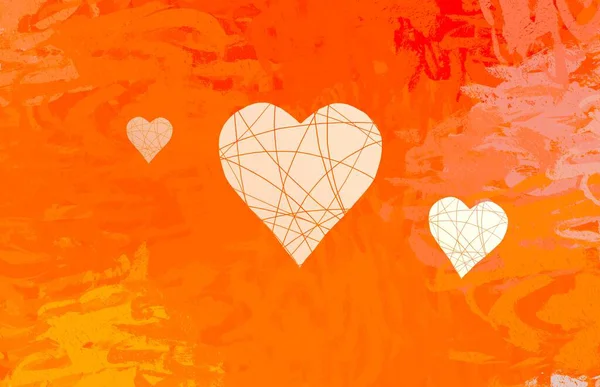 Abstract Valentine Background Art Corazones Sobre Lienzo Fondos Románticos Multicolor — Foto de Stock