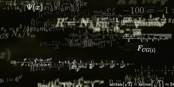 Historia Matemática Con Fórmulas Ilustración Perfecta Modelo Abstracto Con Símbolos —  Fotos de Stock