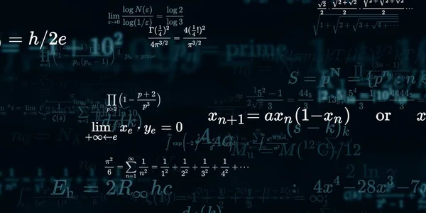 Wiskunde Achtergrond Met Formules Naadloze Illustratie — Stockfoto