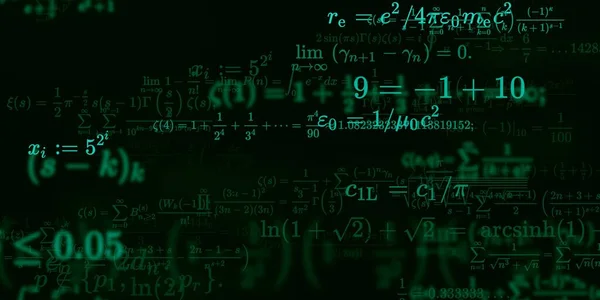 Historia Matemática Con Fórmulas Ilustración Perfecta — Foto de Stock