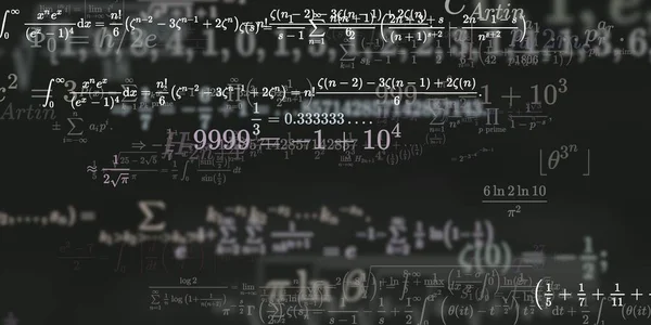 Mathematischer Hintergrund Mit Formeln Nahtlose Illustration Abstraktes Muster Mit Bunten — Stockfoto