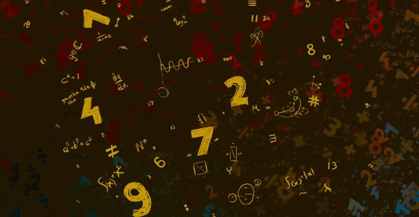 Math Ilustración Abstract Background Numbers Copy Space — Foto de Stock