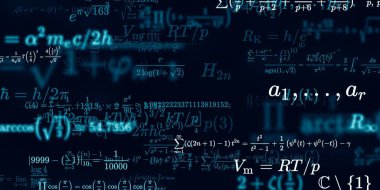 Formüllü matematik arkaplanı, kusursuz illüstrasyon   