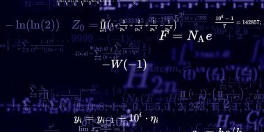 Formüllü matematik arkaplanı, kusursuz illüstrasyon   