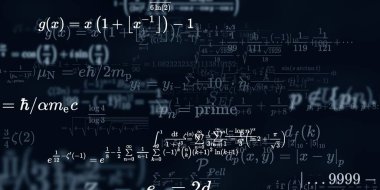 Formüllü matematik arkaplanı, kusursuz illüstrasyon   
