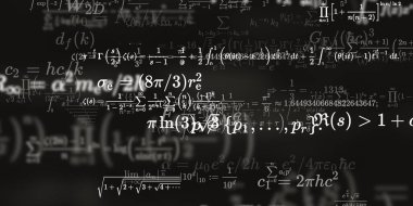 Formüllü matematik arkaplanı, kusursuz illüstrasyon   