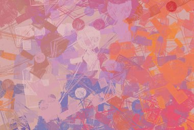 Soyut arka plan sanatı. 2D çizim. Etkileyici yağlı boya resim. Tuvalde fırça darbeleri. Modern sanat. Çok renkli arkaplan. Çağdaş sanat. İfade. Sanatsal dijital palet.