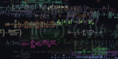Formüllü matematik arkaplanı, kusursuz illüstrasyon   