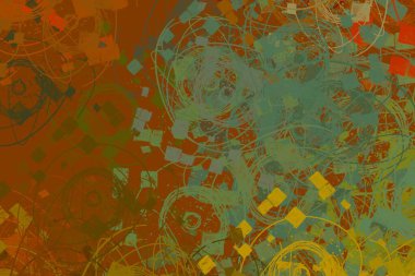 Soyut arka plan sanatı. 2D çizim. Etkileyici yağlı boya resim. Tuvalde fırça darbeleri. Modern sanat. Çok renkli arkaplan. Çağdaş sanat. İfade. Sanatsal dijital palet.