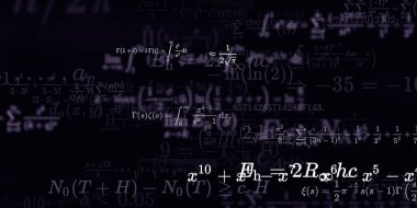 Formüllü matematik arkaplanı, kusursuz illüstrasyon   